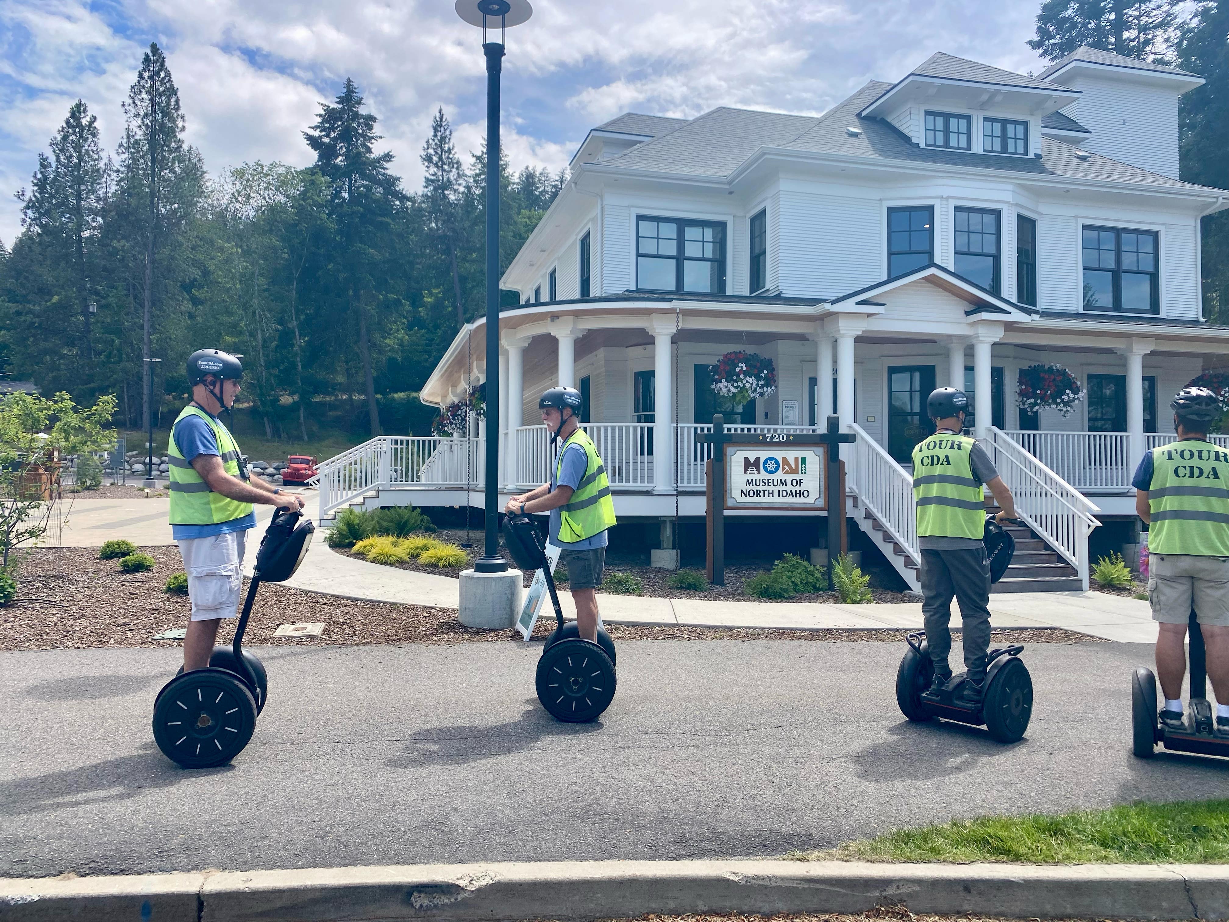 Museum of North Idaho in downtown Coeur d'Alene Idaho -- Tour CDA Segway tour passing the historic museum on Northwest Blvd